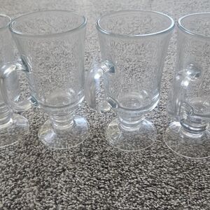 Elegant Clear Glass Mugs Set